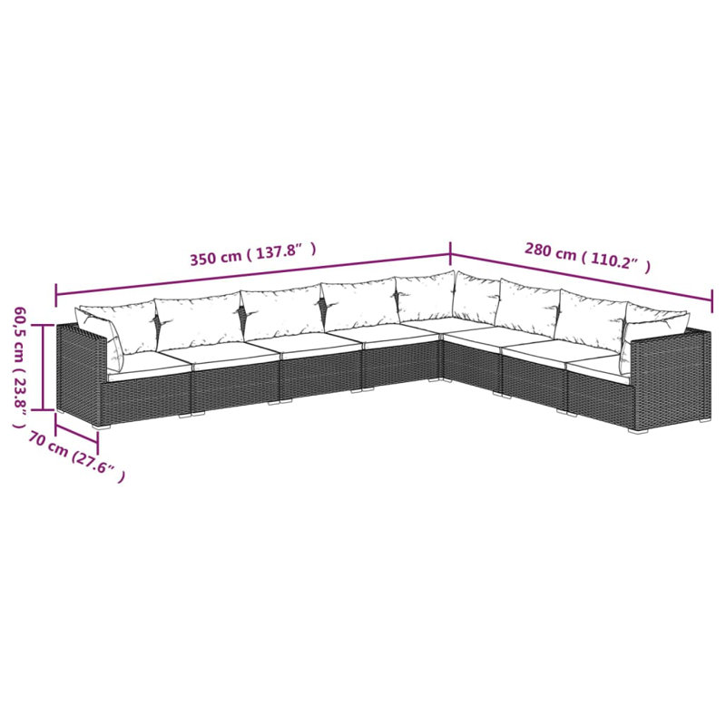8 Piece Sectional Seating Group