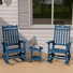 Chaise Adirondack à bascule en plastique avec table