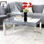 Diamonds Mirrored Top Glass Coffee Table