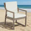 Chaise d'appoint de patio, fauteuil d'extérieur avec coussin et structure en bois-932374561