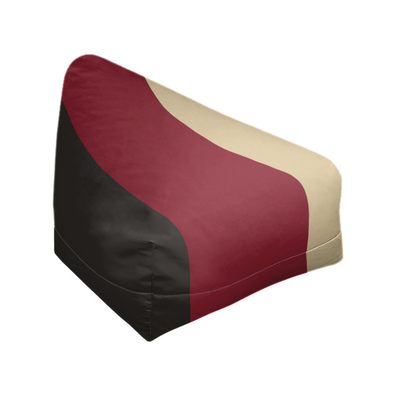 Classic Bean Bag, 30" H x 27" W x 27" D, Black/Brick Red/Desert Sand