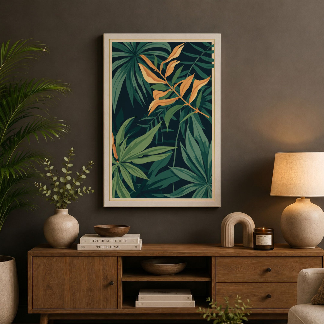 Tropical Birds of Paradise Botanical - Wrapped Canvas