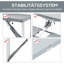 Square Folding Outdoor Camping Table With Umbrella Hole , 135cm W 84.5cm D