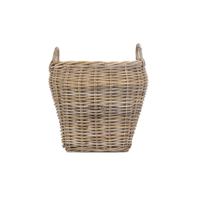 Rattan Log Basket with Lining