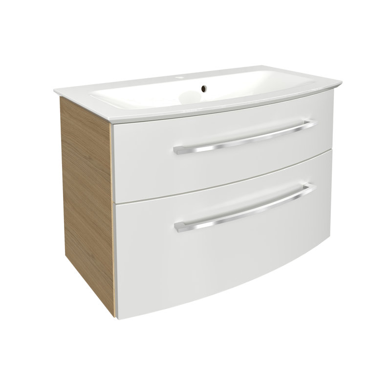 Bathroom Furniture Set, Light wood/White