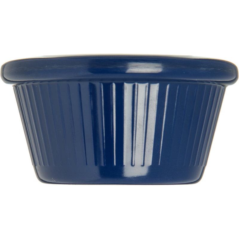 Ramequin en mélamine cannelé, 2 oz, Bleu