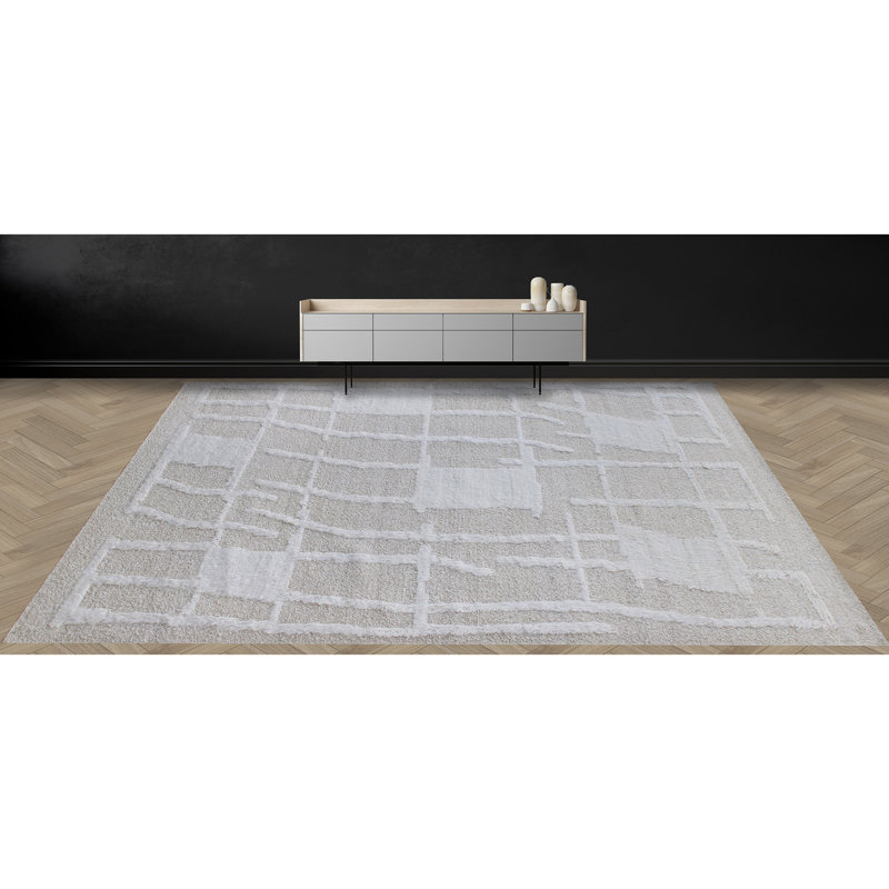 Wool Area Rug, Rectangle 6' x 9'