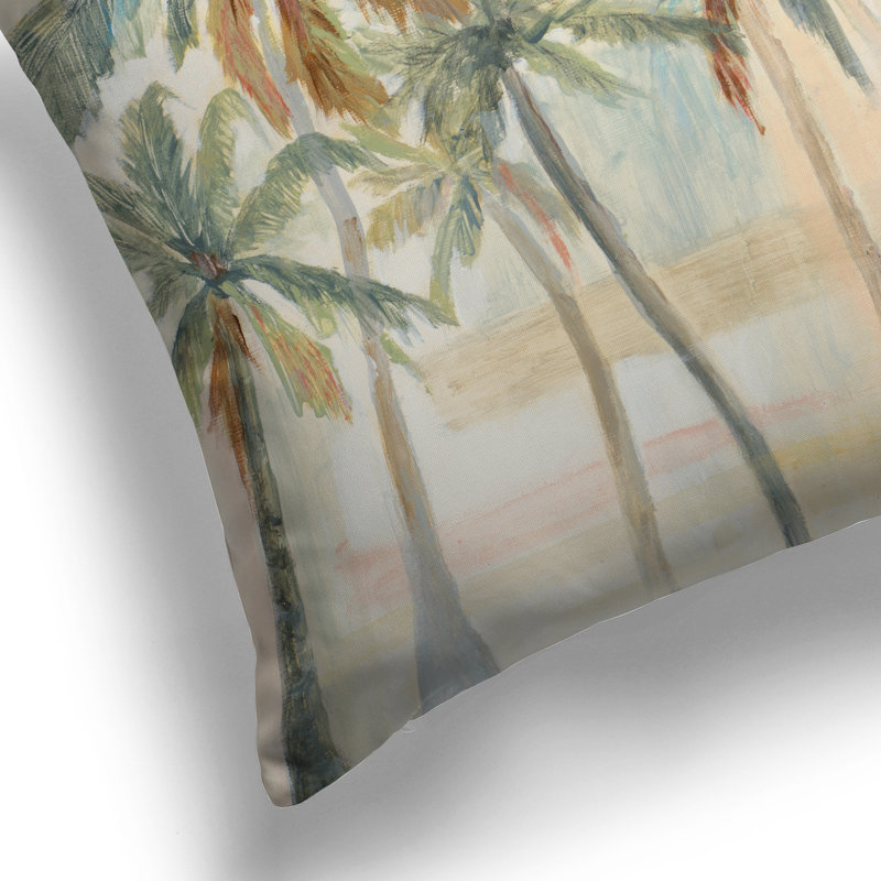 The Palms Reversible Throw Pillow