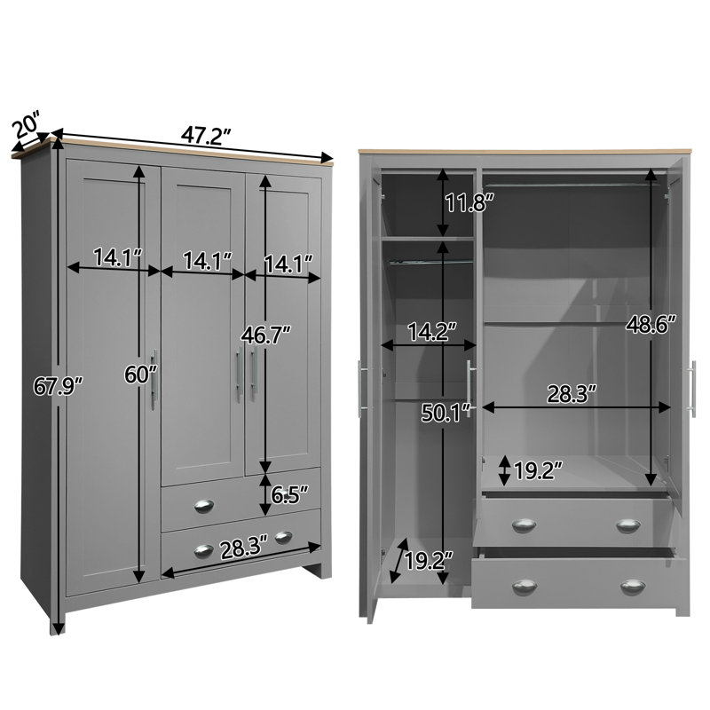 Armoire moderne en bois manufacturé massif