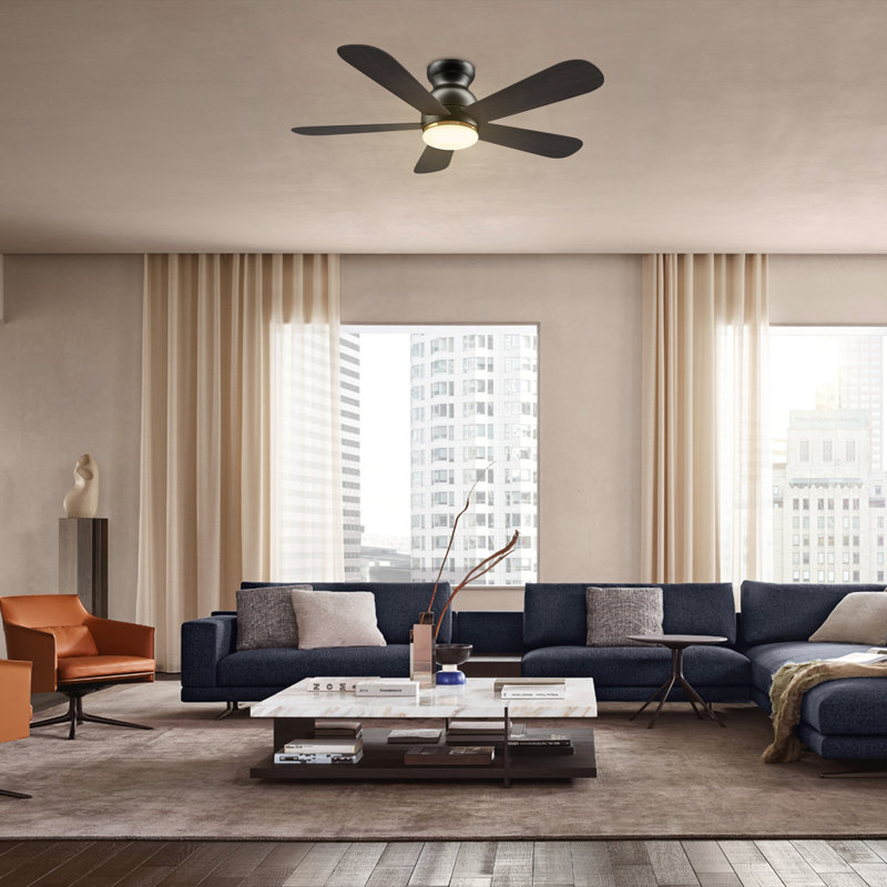  48" Smart Ceiling Fan With Remote, Light Kit, Works With Google Assistant And Amazon Alexa,Siri Shortcut, Dark Walnut