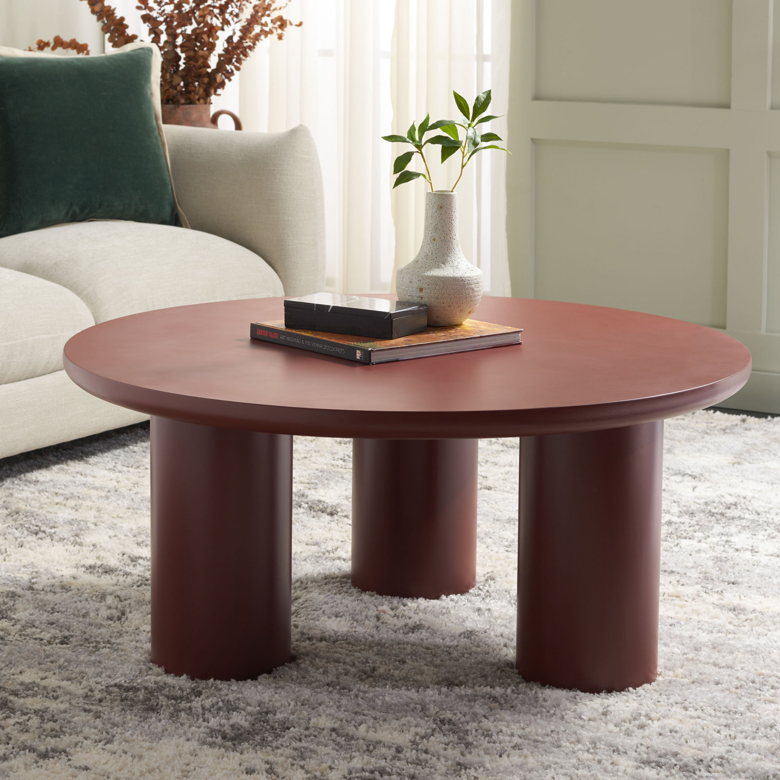 Aicha Single Coffee Table, Red