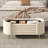 Chenille Bench with flip top storage and Metal Legs-285920368