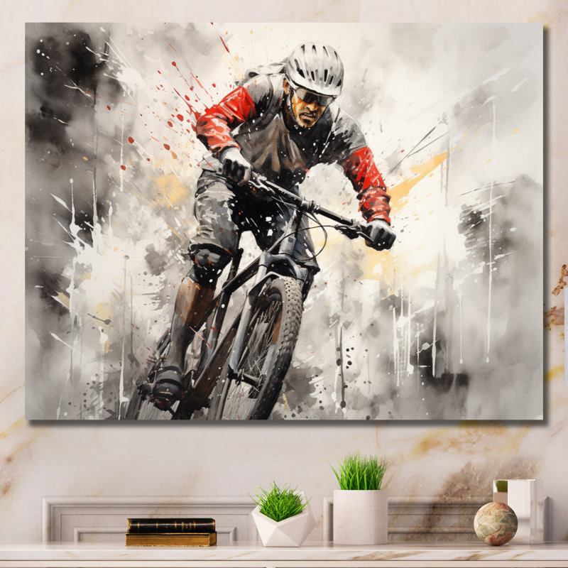 " Bicycle Pedal Power I ", 34" H x 44" W x 1.5" D, Wrapped Canvas