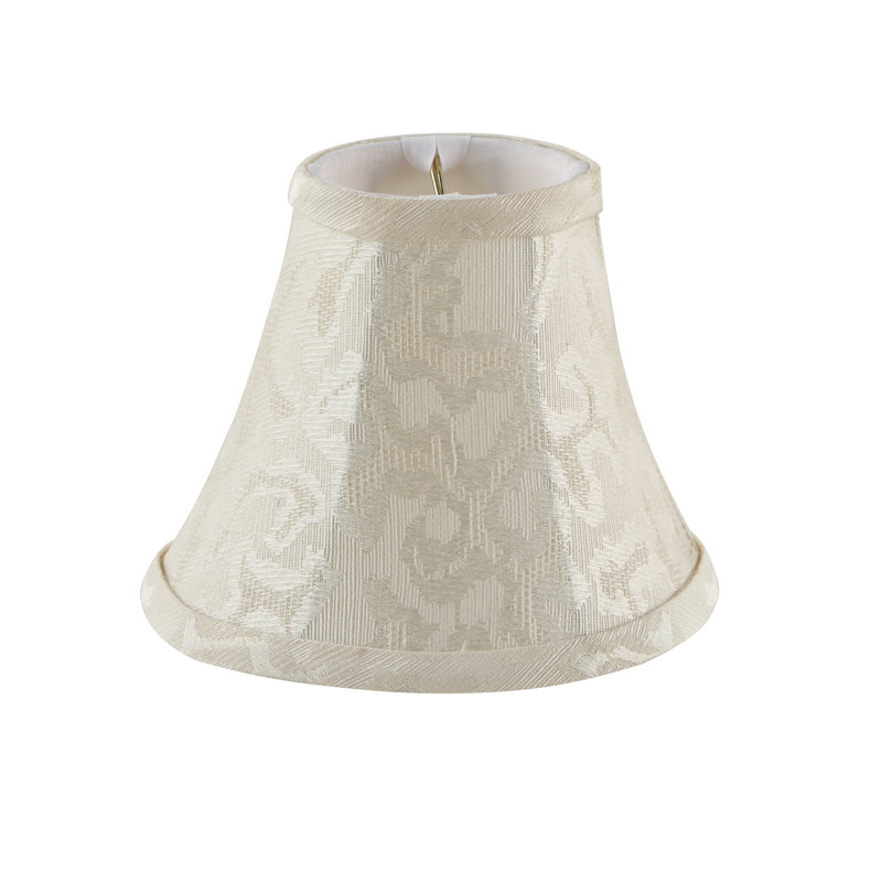 Abat-jour cloche en tissu texturé blanc cassé H 5 po
