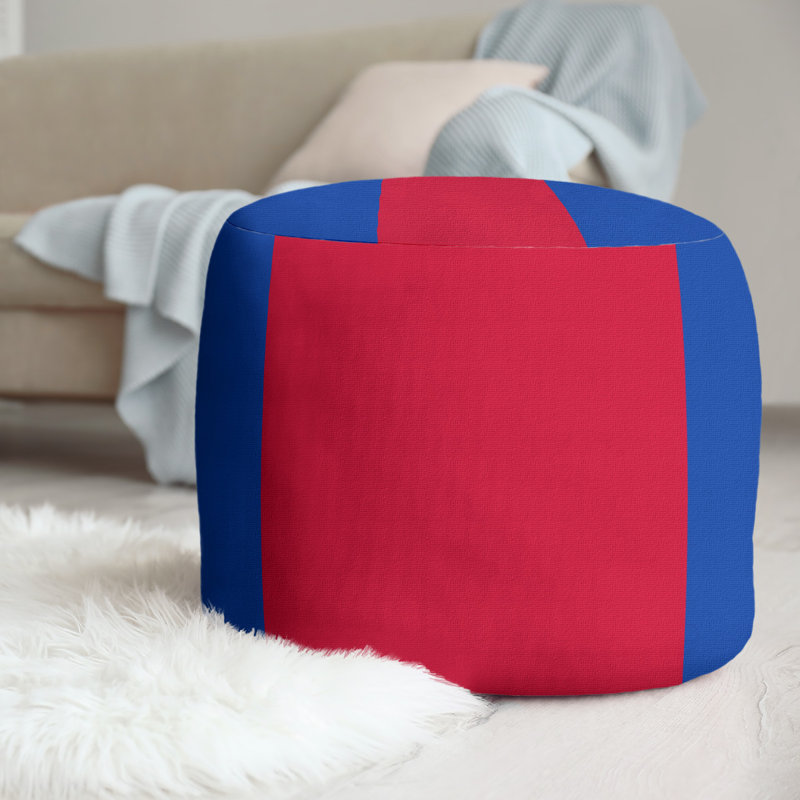 Repose-pieds repose-pieds rond 20,5", Denim / rouge, Washington