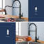 Robinet de cuisine rétractable sans contact avec plaque de pont-100535366