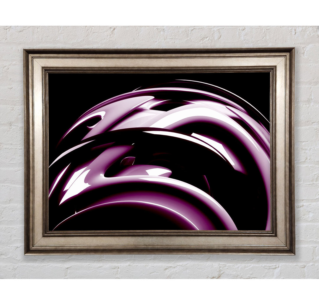 Gerahmtes Leinwandbild Purple Bend