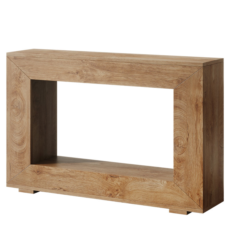 Console de style campagnard 47 pouces avec rangement - Table d'entrée rustique pour couloir, Bois naturel