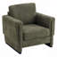 Fauteuil d'appoint rembourré avec accoudoirs en bois massif, fauteuil club carré en tissu bouclé avec coussin épais, chaise d'appoint moderne avec piètement luge pour salon et chambre-1715140338