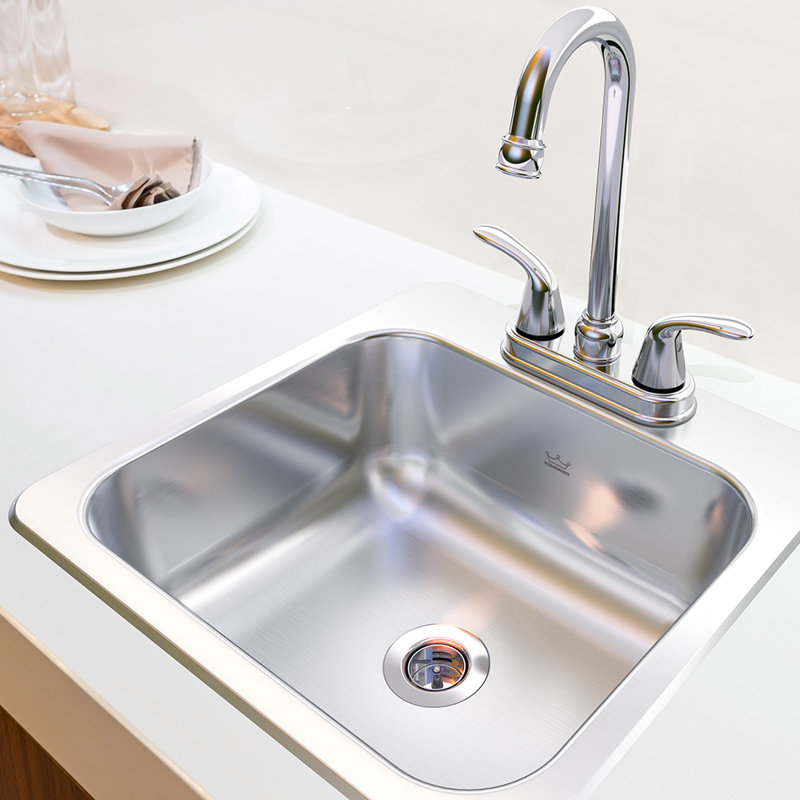 Creemore 15'' L Single Bowl Stainless Steel Kitchen Sink