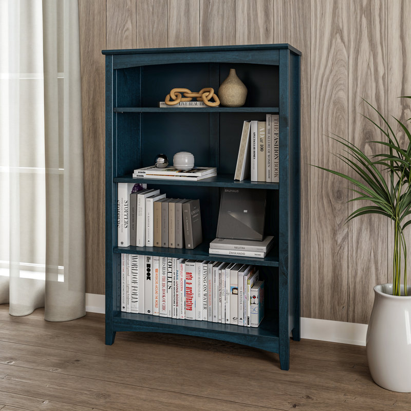 Colton Bookcase, (4 Shelves) 48" H x 30" W x 13"D, Deep Ocean Blue