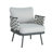 Kris Outdoor Woven Rope Lounge Chairs With Steel Frame & Cushions-724340678