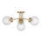 4-Light Semi-Flush in Warm Brass-820395603