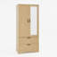 Elysia 2-Door Modern Wardrobe With Induction Light And Moisture-Resistant Particle Board