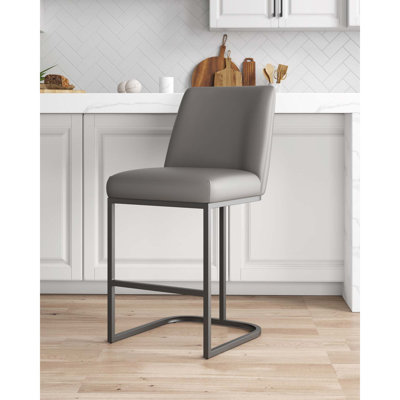 Tabouret de comptoir rembourré en métal Serena