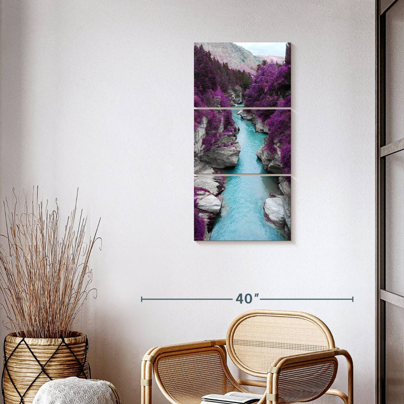 Ensemble de 3 pièces Great Beyond sur toile, H 38 po x l 18 po x P 1,25 po