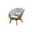 Peacock Solid Wood Patio Dining Armchair with Cushion-56178190-56109776