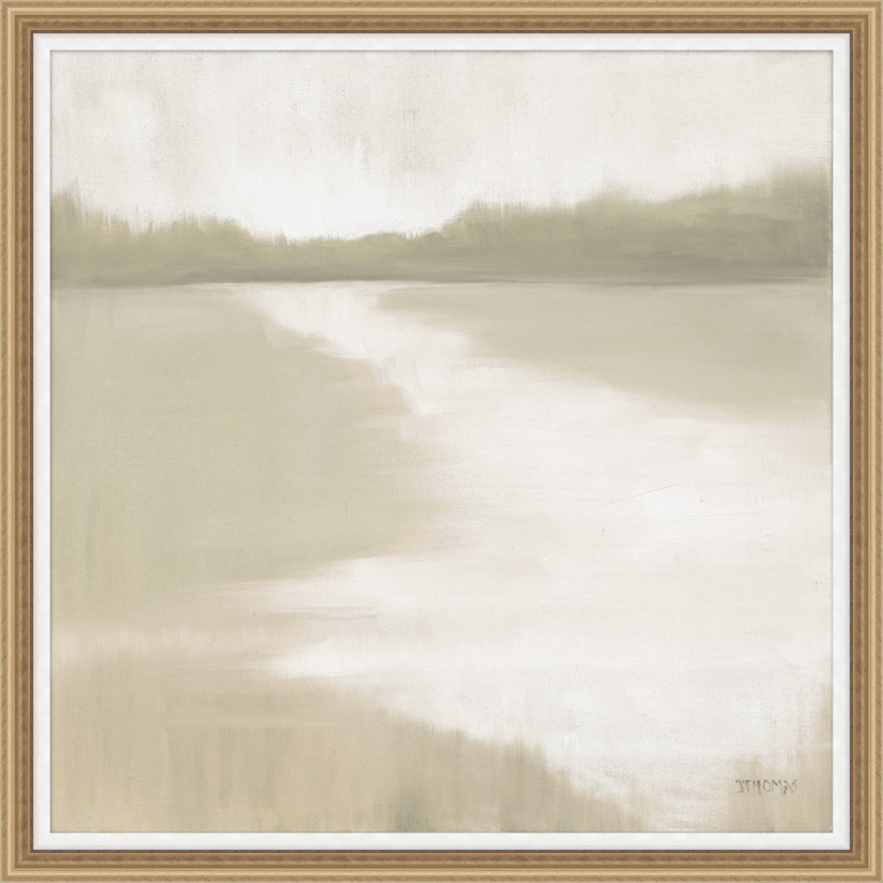 Silent Estuary - Peinture encadrée sur papier