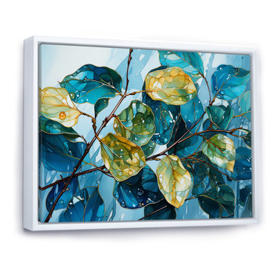 Feuilles charmantes, harmonie liquide sur toile