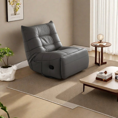Ergonomically designed faux leather lounge chair