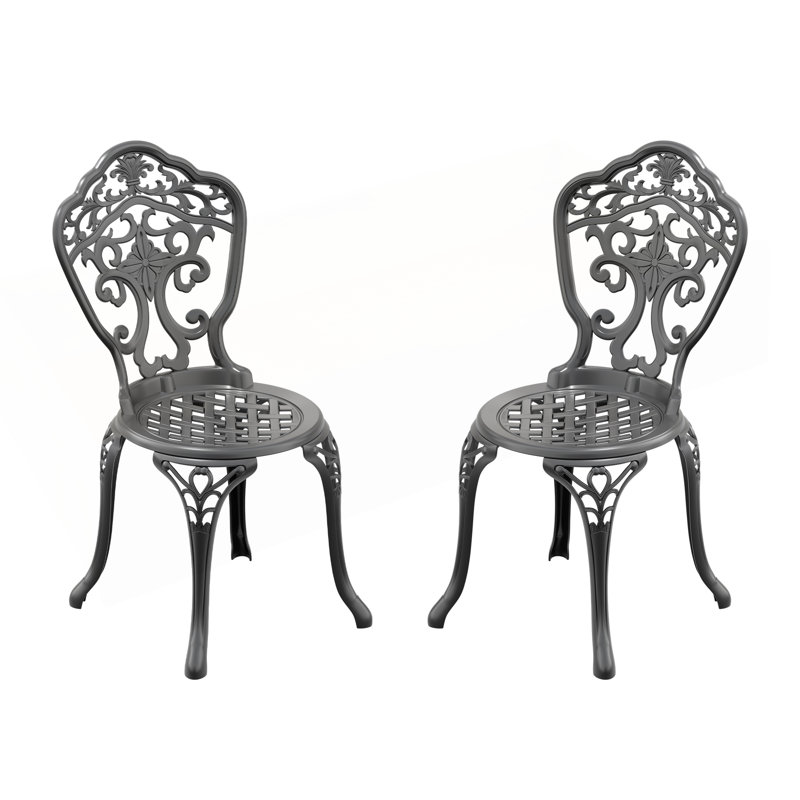 Cast Aluminum Patio Dining Chair 2PCS