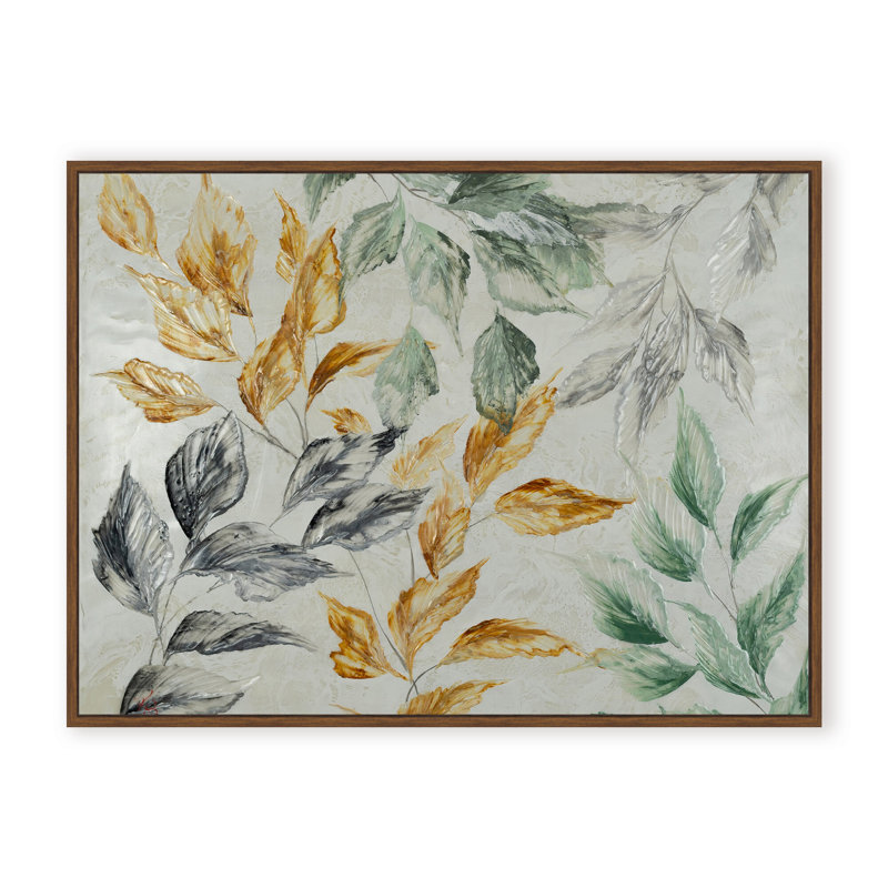 Nature Inspired "Muted Radiance" Canvas Wall Art By , 16" H x 24" W, Framed Matted Print, Brown