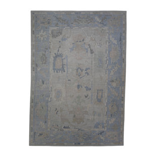 Tapis turc Oushak fait à la main 14 pi 6 po x 20 pi 5 po