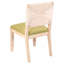 Ensemble de 2 chaises de salle à manger en bois massif, chaises de cuisine rembourrées en tissu Boho moderne avec dossier en corde tissée à la main, chaises d'appoint Coastal Farmhouse pour salle à manger-131004000