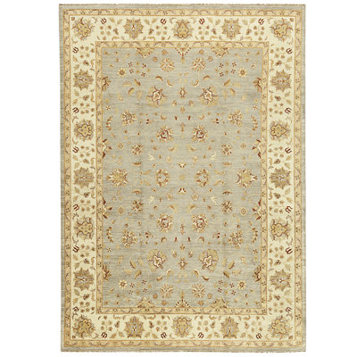 Tapis vert clair de haute qualité noué à la main