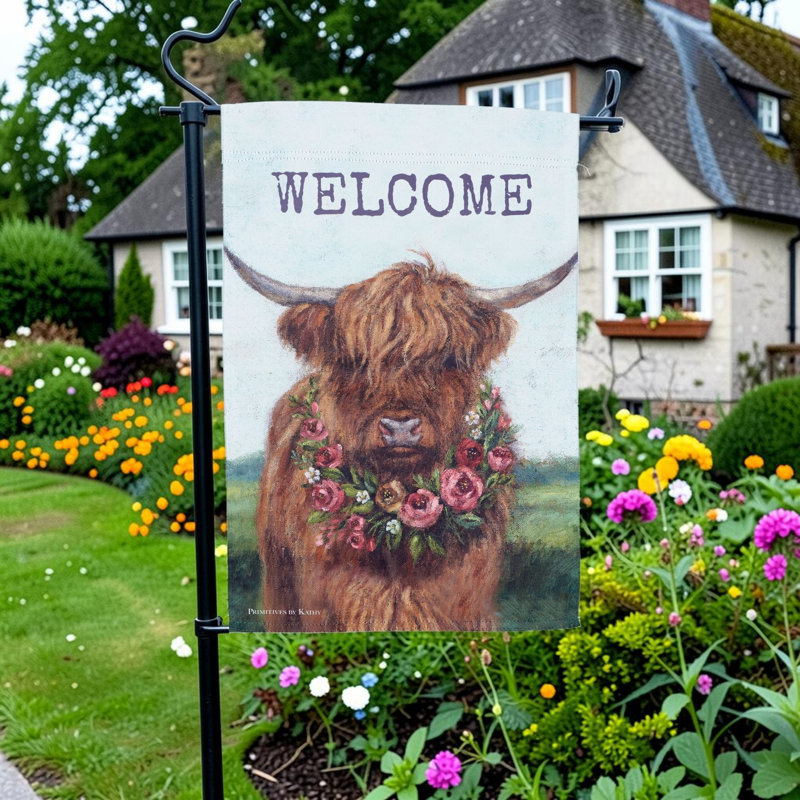 Drapeau de jardin floral Highland
