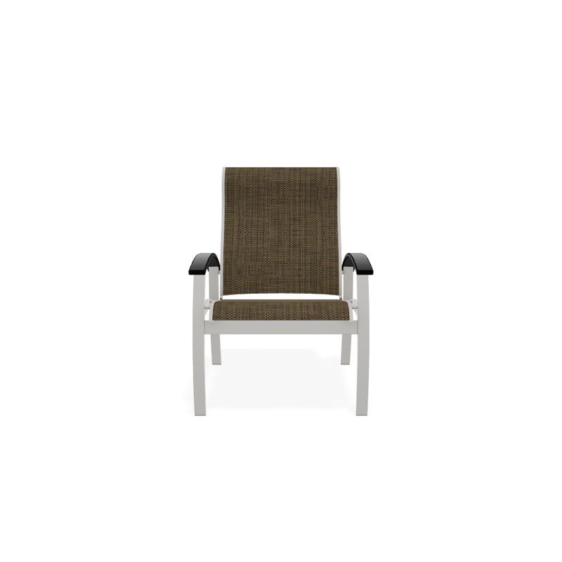 Chaise de patio Askar, Beacon taupe Sunbrella®, Noir, Neige texturée