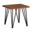Ensemble de 3 tables basses industrielles avec 2 tables d'appoint, structure en bois d'acacia et en métal, finition teck