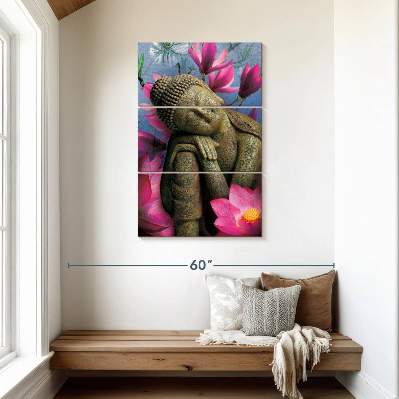 Contemplating Buddha, 45" H x 28" W