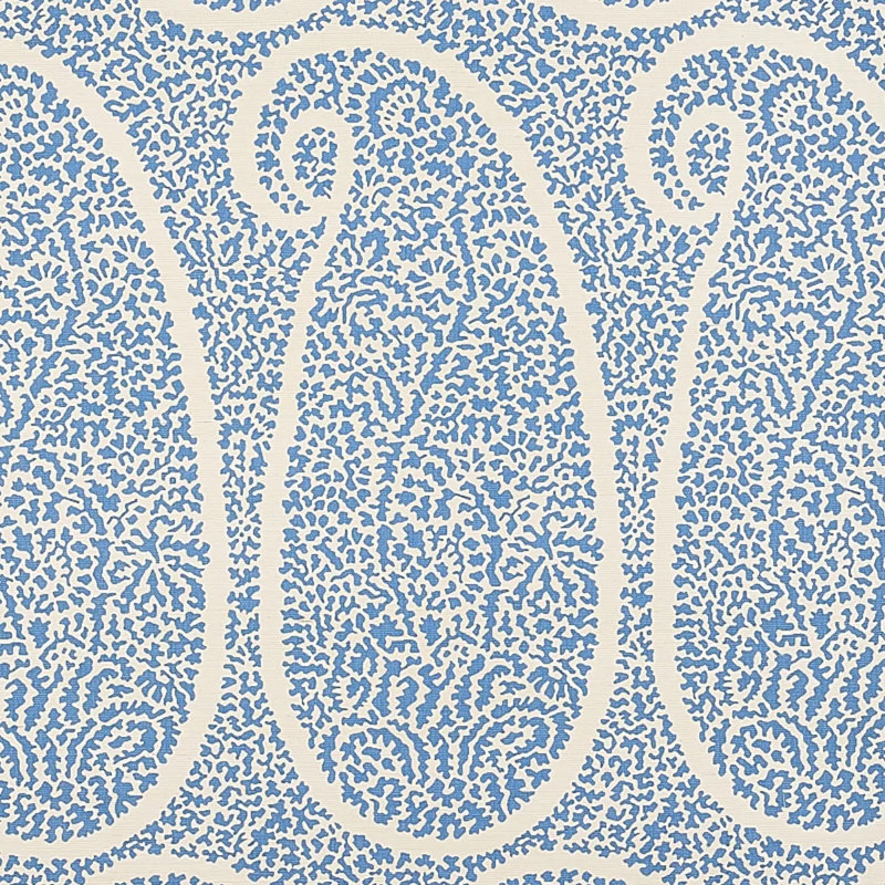 Papier peint sisal Ambala, Bleu