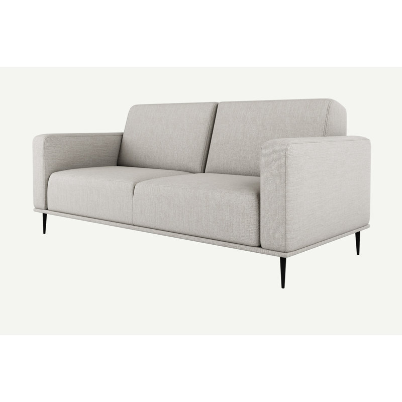 Daglas Modern Sofa, 3, Beige, 77cm H x 220cm W x 90cm D