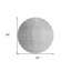 Tapis extérieur rond lavable abstrait gris et argent 8 pi