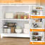 Armoire de cuisine de 69,3 po de hauteur avec 2 portes de grange, 1 tiroir, tablettes réglables, comptoir large et trous de chargement USB, armoire de rangement Farmhouse, blanc-759124378