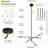 6 - Light Dimmable Sputnik Spider Chandelier-996105783