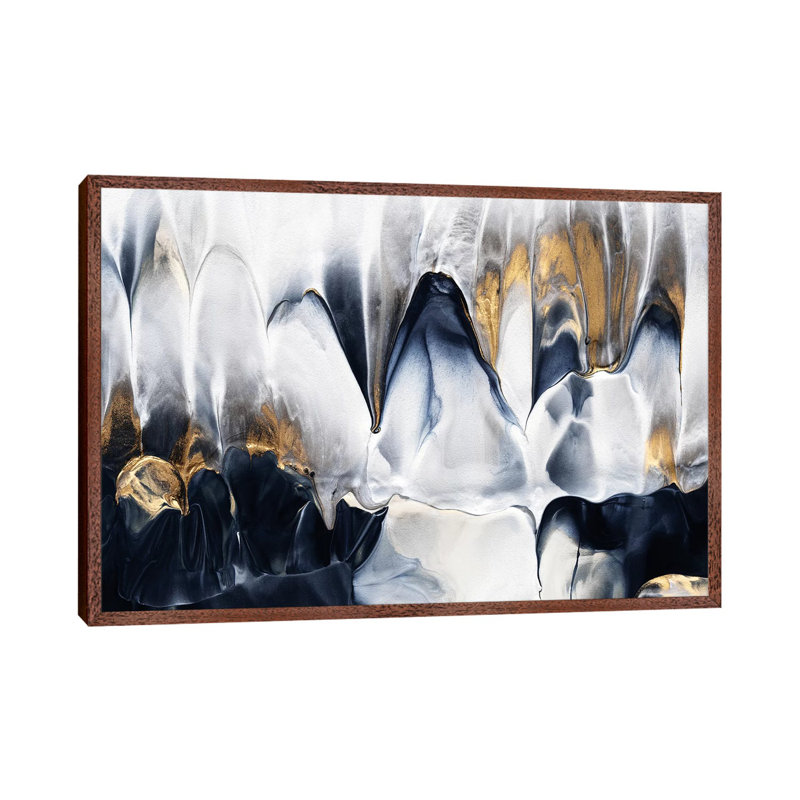 Abstract Flow II by Elisabeth Fredriksson - Print on Canvas, Brown Framed, 152.5 cm H x 101.5 cm W