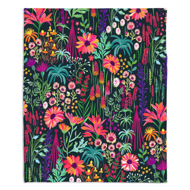 French Floral Ultra Soft Fleece Blanket